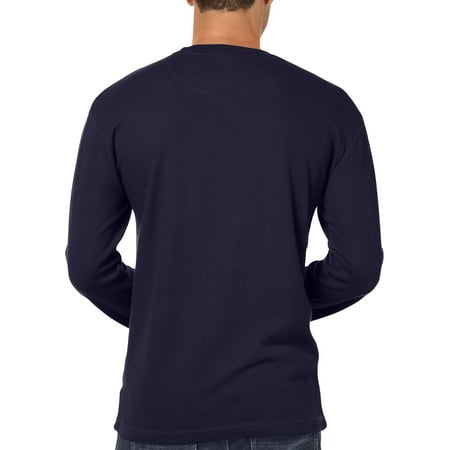 IZOD Mens Waffle Knit Long Sleeve Pajama Top
